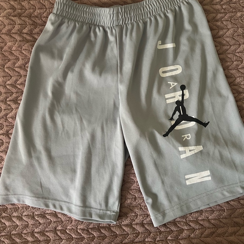 Like new Jordan Gray Basketball Shorts with Jumpman Logo